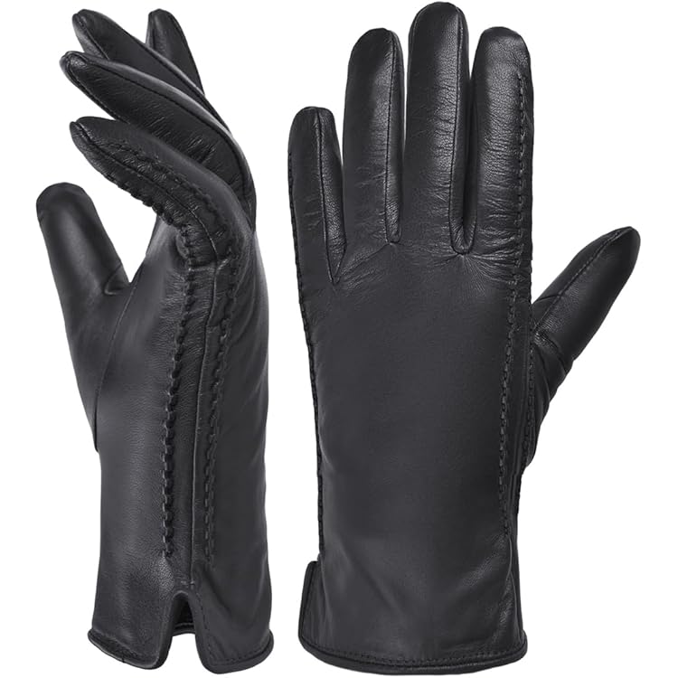 Salima - Guanti In Montone Nero Da Donna Qualità Merinos - Foto 6