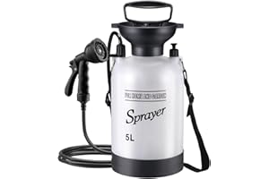 Huraoerrrr Douche de Camping Portable 5L avec 10 Modes têtes de pulvérisateur 9, 84 Pieds tuyaux pour Jardin randonnée Pique-Nique