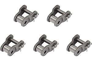 FOCMKEAS 5PCS Roller Chain Offset Half Link #35, 3/8 Inch Pitch Carbon Steel Crank Link, Standard Chain End Connector Split Links for 06C Chain
