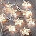 Price comparison product image HANGQI 20 Led Star Fairy String Lights Battery Operated Lanterns Christmas Party Bedroom (Warm White)