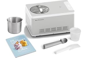 ‎SPRINGLANE KITCHEN SPRINGLANE Eismaschine & Joghurtbereiter Elisa 2,0 L mit selbstkühlendem Kompressor 220 W, aus Edelstahl mit Kühl- und Heizfunktion (Elisa Silber, Eismaschine + Zusatzbehälter Edelstahl)