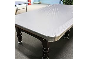 Cocoarm Copertura per Stoffa per Tavolo da Biliardo Telone di copertura per tavolo da biliardo copertura Antipolvere impermeabile in tessuto Oxford per 8 tavoli da 260 x 170 cm (grigio argento)
