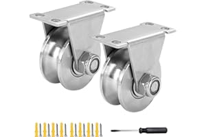 SYLANDA 2 Stück Umlenkrolle für Seile, U-Rollen Seilrollen mit Kugellager, Umlenkrollen Stahlseile, 304 Edelstahl Hebekran Flaschenzüge, Tragkraft 200kg, für Zuhause, Fitnessstudio, Outdoor