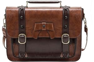 ECOSUSI Sac Bandoulière pour Femme Sac à Main Rétro Sac Porté épaule Vintage (Marron), Marron 1,