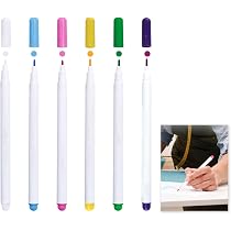 Lot De 8 Feutres Effaçables Pour Couture - Encre Soluble à L'eau Ou à La Chaleur, Marquage Tissu