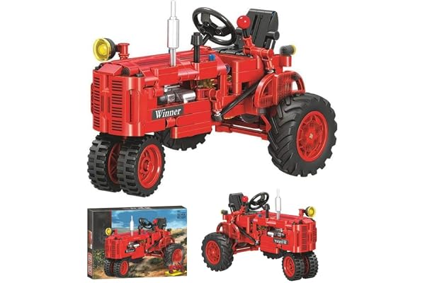Pasyru Technik Jouet de Tracteur pour Enfants Blocs Ensemble, 302 Pièces Maquette d'Engin de Chantier, Modèle de Véhicule à Construire avec Fonctions Réalistes, Cadeau pour Garçons et Filles Dès 9 Ans