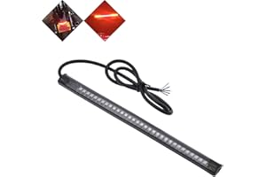 NATGIC Uniwersalna taśma oświetleniowa do motocykla, 32 diody LED, zintegrowane światło, elastyczna lampa tablicy rejestracyjnej, kierunkowskaz światła tylnego