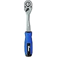 VTOOLS 1/2-Inch Drive Ratchet, 72 Teeth, Quick Release Ratchet, Chrome Vanadium Steel, Slim Design, Comfortable Grip, Ideal for Automotive, Mechanical and DIY Tasks, Blue, VT2219