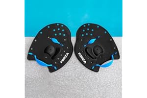 FORZA Pale Per Nuoto – Palette Per Allenamento Del Nuoto Per Il Miglioramento Della Tecnica E Della Forza - Piccolo, Medio E Grande [Fornite In Coppia] | Pinne Per Mani Regolabili