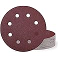 180mm Sanding Discs 80 Grit, 40Pcs Hook and Loop Sander Disc, 7Inch 8 Holes Sandpaper Sheet for Drywall Sander Long Neck Sander