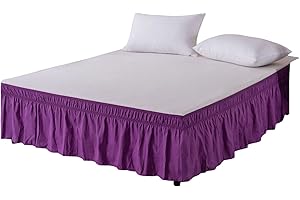 GENERIC Mantovana giroletto avvolgente per letto matrimoniale, colore viola, per letto matrimoniale