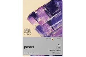 Winsor & Newton 6660765 Pastellpapper i block med jordfärger – 24 ark DIN A4, 160 g/m², FSC, syrafri, utan optiska blekmedel