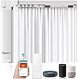 Eazyliv Smart Solutions Automaric Control System WiFi Curtain Motor Tuya Life App Works with Alexa,Google Home with remote Customized Electric Curtain track (2M)