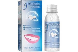 TONISABERY Moldable False Teeth,Temporary Tooth Filling Kit,Teeth Filling Replacement,Instant Tooth Filling Repair Kit,Thermal Forming False Teeth,Dental Repair Tools,Tooth Filler,DIY Fake Teeth Repair Beads