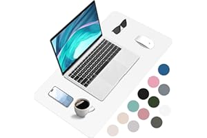 Zanfqvo Tappetino Scrivania - Sottomano Scrivania Impermeabile Antiscivolo - Tappetino Mouse Grande per Ufficio/Casa, 60 cm x 35 cm (Bianco)