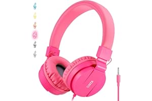 ONTA® Kopfhörer Kinder Faltbarer Leichte Headsets für Kinder On Ear Audio Kopfhörer für Kinder Handys Smartphones iPhone Laptop Computer mp3 / 4 Kinder Kopfhörer - Rosa