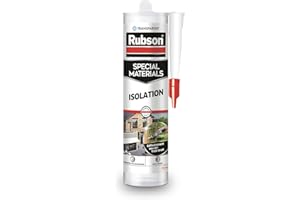 HENKEL Rubson | Mastic Special Materials Isolation Transparent (cartouche de 280 ml) – Joint silicone pour isolation thermique et isolation phonique – Calfeutrement eau-air-froid-bruit