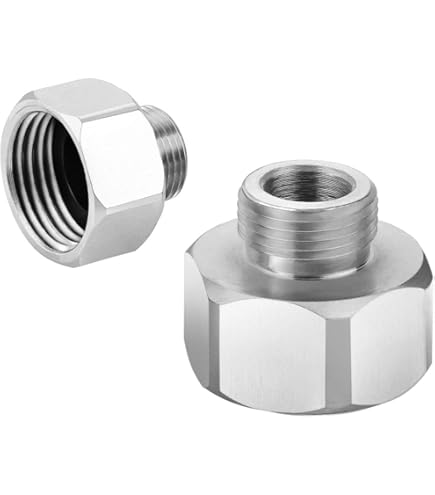 GROHE UK Tap Adaptors - Pair Of 15mm To 3/8 Inch Brass Connectors For Kitchen & Bathroom