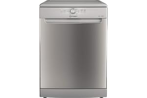 Indesit Free Standing Dishwasher, 6 Programs, 13 Place Settings, Inox, DFE-1B19XUK