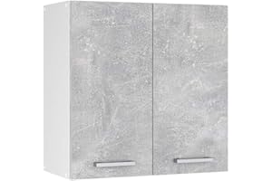 ‎VICCO Vicco Hängeschrank R-Line, Beton/Weiß, 60 cm