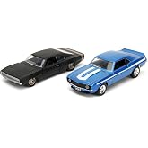 Jada Toys - Fast and Furious Cars (Set of 2) - 1969 Chevrolet Camaro & 1968 Dodge Charger Widebody - 2 Legacy Series Mode