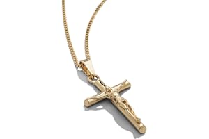 VENTR Silver Cross Necklace Men - Men's Necklaces | Premium Cross Chain Necklace For Men 100% Waterproof Silver Necklace For Men | Durable Silver Chain Mens Perfect For Daily Wear + Active Lifestyles