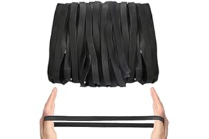 LUKIUP 30 Pièces Elastique Caoutchouc Gros, 180 x 10 mm Grand Élastique Caoutchouc Noir, Élastiques en Caoutchouc Épais et Résistant, pour Fournitures de Bureau à Domicile