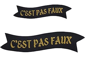 LILIE CRÉA Patch C'EST PAS FAUX, écusson thermocollant fait main, hommage à Kaamelott, Perceval, customisation vêtements, casquette, sac etc..., patch brodé dans mon atelier (10 cm)