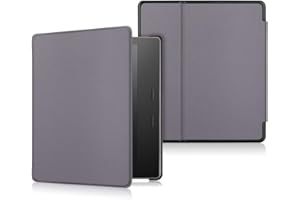 XKUN Toute Nouvelle Coque en Cuir Ultra légère pour Kindle Oasis (9e et 10e générations Uniquement, Versions 2017 et 2019), Couleur Unie
