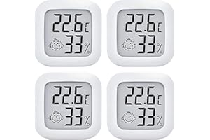 PNGOS Igrometro Digitale Termometro Ambiente Interno, Mini Termoigrometro Termometro Casa con Livello di Comfort per Camere da Letto, Ufficio (4)