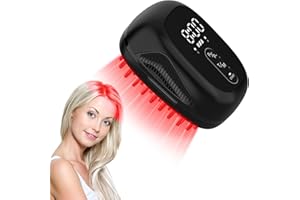 LASELOCKS Laser Haarwuchs Kamm, Rotlichttherapie für Haarwachstum, Laser-Haarausfall-Behandlung für Männer und Frauen, Behandlung von dünner werdendem Haar für Frauen und Männer (Schwarz)