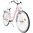 Bicicletta Donna Milord Comfort Vintage 28 Pollici - Rosa Crema Con Cestino In Vimini E 1 Marcia - Foto 3