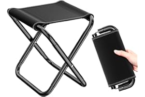 GUADOR Tabouret Pliant Portable Tabouret Pliant Camping Mini Outdoor Tabouret Pliable Avec Sac De Rangement Pour Métro La Pêche Beach Garden Tabouret Pliant Pour Un Rangement Facile Tabouret Pliant (M)