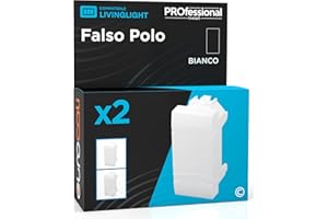 EUROCALI Falso Polo Copritasti Copriforo Compatibile con BTicino Livinglight Frutto Colore Bianco - Confezione da 2