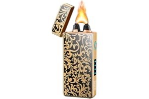 SKRFIRE Arc electric lighter rechargeable usb plasma Lighter cool lighter Windproof Flame Lighter with LED Battery Indicator(Flower)