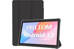 PRITOM 7 inch Android Tablet 32 GB, (Expandable 512GB),3500 Mah, Android 13,Tablet with Quad Core Processor, Bluetooth,Dual Camera,WiFi, Portable Tablets PC with Black Case