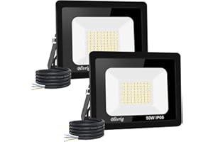 JEFEDANA 【2PCS】30W Projecteur LED Exterieur 3000LM IP66 Imperméable spot led exterieur Super Brillant Eclairage Extérieur Blanc Chaud(3000k) Sécurité spot led pour stades, usines, Parking, garage, jardi