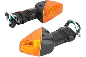 Aramox Motorcycle Turn Signal Lamp Indicator Light Black & Yellow Replacement for NINJA ZX-6R 636 600/ZX-6RR KLE 500 650 KLR 650 Z750S