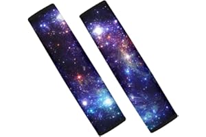 Jeiento 2 Stück Auto-Sicherheitsgurt-Pads Abdeckung Universal Sicherheitsgurt Schultergurt Abdeckungen Gurtpolster für Auto/Tasche, blauer Sternen-Druck