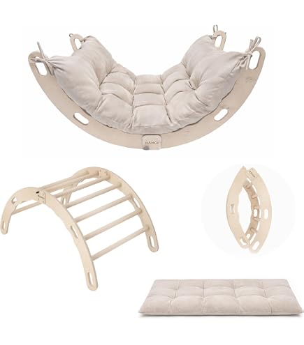Triangle D'escalade MAMOI® – Mur D'escalade Intérieur En Bois Pour Enfants Dès 1/2/3 Ans, Motricité Libre Montessori