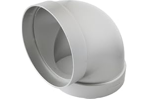 LA VENTILAZIONE La ventilation ccr125ac-y courbe 90 °F/F en ABS pour aération canalisée, chromé satiné, 125 mm