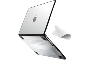 eleger Funda antigrietas Compatible con MacBook Pro 14 Pulgadas M5 M4 M3 M2 M1 Pro/MAX A3434 A3112 A2779 A2442, 2025 2024 2023 2021, Borde de TPU Negro y Carcasa rígida de PC, Transparente Mate