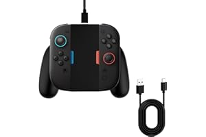Mcbazel Estación de Carga para Nintendo Switch 2, Agarre del Controlador para Mandos Joycon 2, Agarre de Carga del Controlador Magnético Estable Mandos de Switch 2 Joycon- Negro