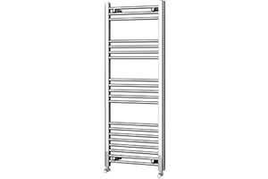 Go Bathrooms Nola Bathroom Towel Rail Heated Bathroom Radiator Wall Mounted Ladder Rail Chrome - 1200mm x 500mm