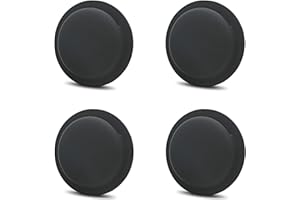 [4 Pieces] Miimall Compatible avec Apple Airtags Étui Protection Collé en Silicone, [Auto-adhésif] Accessoiree Protecteur pour Apple Airtags -Noir