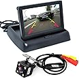 ePathChina 1 set Foldable High-resolution 4.3" TFT LCD Mini Car Monitor with Rear View Backup Camera for Vehicle Reversing Parking System