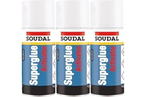BUILDWARE 3x Soudal Superglue Activator 200ml – Fast-Acting Adhesive Accelerator for Superglue