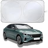Romofy Araba &Ouml;n Cam G&uuml;neşlik Kolay Katlanabilir ve Yer Kaplamaz (150cm x 70cm) - UV Koruma ve Isı Azaltma Otomobil G&uuml;neşlikle
