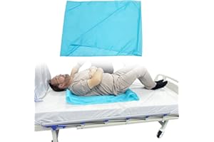 Ehucon Patient Transfer Slide Sheet für Patienten/Ältere Transfers in Autos/Rollstühle/Bett Transfer und Neupositionierung einfach, wiederverwendbar und waschbar (Blau-27.5''x39.3'')
