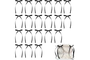 VNDKGN 20pcs black bows for cake,black ribbon cake bows Topper decorations,for Kids Girls Women Birthday Wedding Anniversary Baby Shower Christmas Tree Decor Supplies Table Settings ease of use